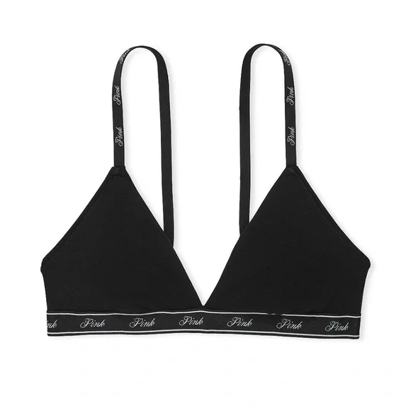 VS PINK LIMITED EDITION TRIANGLE BRALETTE WITH LOGO BAND - Picture 3 of 11